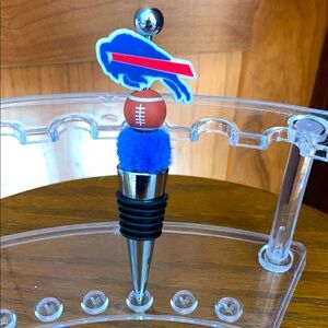 Hand Crafted NFL Buffalo Bills Beaded Wine Stopper